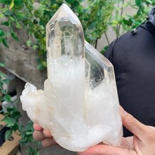 4.1lb Natural Clear White Quartz Crystal Cluster Rough Healing Specimen picture