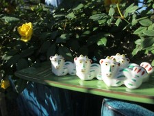 4X DRAGON PARADE CHOPSTICK RESTS Japanese tiger hashioki Chinese fu dogs tigers picture
