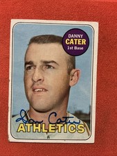 Danny Cater🔥🔥MLB: 1969 Topps 🔥🔥Autograph🔥🔥 picture