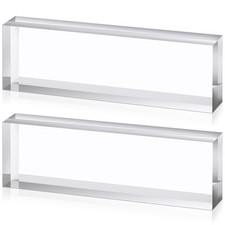 Yousoontic 2 Pcs Clear Acrylic Block Cube for Display, 2.5 x 8 x 1.125 Inch picture