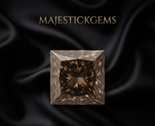 2 Ct Princess Cut Brown Lab Grown Diamond VVS1 D Certified Loose Stone picture