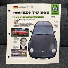 Porsche 924 to 968 (Germany 1976-1995) Spec Sheet 1998 HOT CARS Timeline #9.3 picture