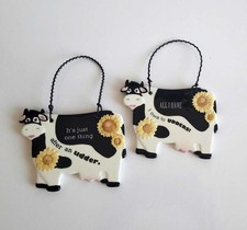 Vintage Cow Sign Country Kitchen Decor, Funny Rustic Farmhouse Pun Wall Art picture