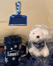 LOWES COFFEE MUG/MINI PLUSH DOG/ORNAMENT FRAME REWARDS PROMO - NEW picture