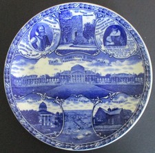 Early 20th Century Souvenir Staffordshire Plate Jamestown & Norfolk Virginia picture