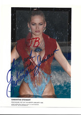 Wonderful,Sexy Signed Autograph Color Photo,Print Penthouse Pet Samantha Stewart picture