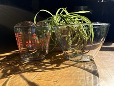 Vintage Anchor Hocking Bakers Set - Mixing Bowl And Measuring Cup picture