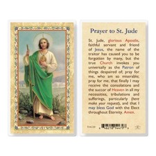 Prayer to St. Jude Laminated Holy Card 106-320 picture