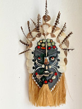 Vtg. Brazilian Rainforest Indians Festival /ceremonial OOAK MASK   14