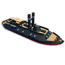 USS Cairo Ironclad Model Ship - 10-Inch Civil War Replica - Union Navy Warship picture