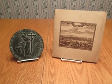 Vintage Large Brass Catholic Devotional Plaque Trier Germany 1933 Wall Hanging picture