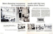 Trane Wall-Line Air Conditioning Office HVAC System Vtg 1960 Magazine Print Ad picture