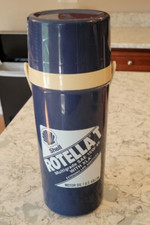 NEW Shell Motor Oil Gasoline Aladdin Thermos Vintage Coffee Thermos Blue RARE picture