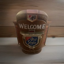Vintage 1978 Heileman's Old Style Door Knocker Welcome Lighted Beer Sign J1 picture