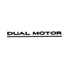 Dual Motor Badge Emblem Logo Sticker for Tesla Model 3 Y X S Trunk Black picture