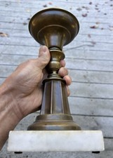 Gorgeous Antique Heavy Ornate Brass Cornelius Solar Astral 10 1/2” Oil Lamp Base picture