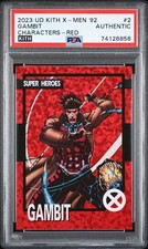 2023 Upper Deck KITH X-Men '92 Gambit #2 RED 1-100 PSA AUTHENTICATED picture