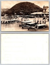 Vintage RPPC Chapala Jalisco Mexico Beach Boats People Lake Scene Postcard picture