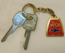 Vintage 70's 1971-77 Chevy Vega Keychain Fob w 2 Keys NICE picture