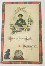 Antique Halloween Postcard Gottschalk 2525 Black Cat Germany 1907-1915 picture