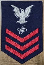 USCG COAST GUARD RATING BADGE MALE ET1 ELECTRONICS TECHNICIAN PO1 VTG PATCH NOS picture