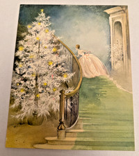 Vintage 50s-60s Claridge's Hotel London Christmas Card Art Van Thuyne Gen Manage picture