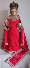 Vtg Infant Jesus of Prague Plaster Statue by Daprato Studios w/Garments 22.5