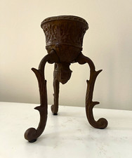 Vintage Cast Iron Tripod Candle Holder Gothic Dark Academia Victorian 9” picture