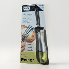 VTG Ekco Nee-Action Peeler Tempered Steel Blade USA Made NOS 3P 40s/50s Package picture