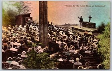 Vespers by the Lake Shore LUTHERLAND Pocono Pines Pennsylvania VINTAGE Postcard picture