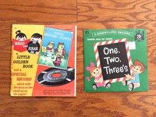 Vtg Children Vinyl 45 Record Story Read Hear Lot Disneyland & Little Golden Book picture