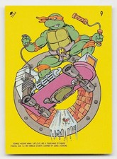 1989 Topps Teenage Mutant Ninja Turtles #9 Michaelangelo (Skateboard) Stickers picture