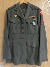 WW2 USMC Rare Named Service Dress Uniform 5TH AC Leyte Gulf picture