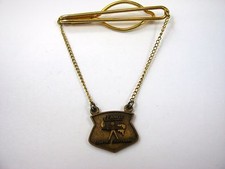 Vintage Lennox Comfort Craftsman Tie Bar Clip Advertising HVAC Furnace Gold Tone picture