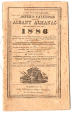 1886 Webster's Calendar OR The Albany Almanac, Publ. Joel Munsell'S Sons picture