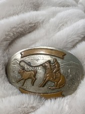 VINTAGE IRVINE & JACHENS wESTERN CALF ROPING CHAMPIONSHIP BUCKLE picture