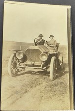RPPC ~ 1910 Stevens-Duryea Model X, Brass era tourer, roadster open top antique  picture