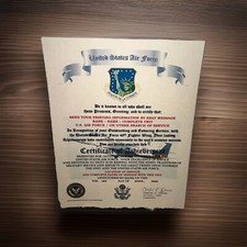 U.S.A.F. / AIR FORCE 48TH FIGHTER WING - CERTIFICATE OF ACHIEVEMENT picture