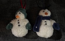 Lot 2 Boyd’s Bears Plush Christmas Winter Ornaments Snowman picture