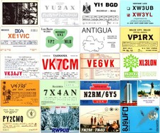 DX Mix 50 QSL Vintage Ham Radio Cards Lot N07 picture