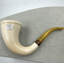 Vintage Zenith Holland Ceramic Calabash Smoking Estate Pipe 6.25