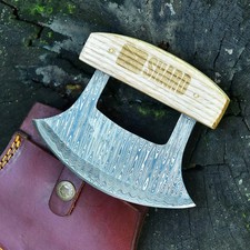 SHARDBLADE Alaskan Ulu Knife Handmade Damascus Steel Multi-Purpose Kitchen Blade picture