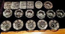 Lot 17 Vintage/Antique Clear Crystal/Pressed Glass Open Salt Cellars  picture