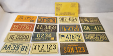 Lot of 15 Vintage 1963 - 64 Wheaties Bran STATE License Plate Stickers picture
