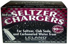 Leland Soda Chargers 40 Count Silver Co2 Seltzer Cartridges For Soda Makers picture