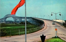Postcard Sarnia Ontario Canada Blue Water International  Bridge Vtg. UNP picture