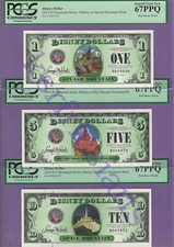 2014 D $1 $5 $10 SPLASH MOUNTAIN THUNDER RR SPACE MTN DISNEY WORLD DOLLARS 67PPQ picture