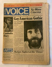 vintage VILLAGE VOICE cultural newspaper may 1979 GAY AMERICAN GOTHIC picture