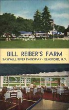 Elmsford New York Bill Reiber's Farm Restaurant Linen Vintage Postcard picture