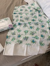 Vintage 70’s Texmade Trueprest Blue Floral With Lace picture